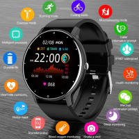 LIGE 2023ใหม่ Smart Watch ผู้ชายเต็มหน้าจอสัมผัสกีฬานาฬิกาออกกำลังกาย IP67กันน้ำบลูทูธสำหรับ Android Ios S Mart W Atch ผู้ชายกล่อง