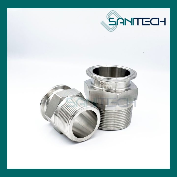 หน้าแปลนเฟอรูลเกลียวนอก-ด้ามหกเหลี่ยมสำหรับใช้ขัน-sus316l