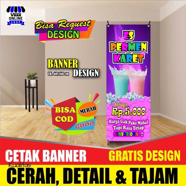 Spanduk Banner Es Permen Karet Murah Bagus Keren | Lazada Indonesia