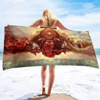 【CC】❡☬  Greek mythology Beach Oversized Large Thick Hotel Swim Pool for Adults Super Absorbent Dry