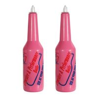 2X Flair Bartender Bartending Practice Bar Pub Bottle Wine Cocktail Shaker - Pink