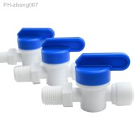 RO Water Straight 1/4 quot; 3/8 quot; OD Hose 1/4 quot;BSP Male Thread Quick Connect Plastic Ball Valve Reverse Osmosis Fitting 10 Pcs