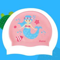 【CW】Kids Swim Cap Silicone Swimming Hats Cartoon Unisex Bath Caps Ergonomic Waterproof For Kids Girls Boys Youths Pool HatTH