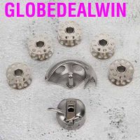 Globedealwin Durable 5 Pcs Bobbins + Bobbin Case Shuttle Hook for Household Sewing Machine