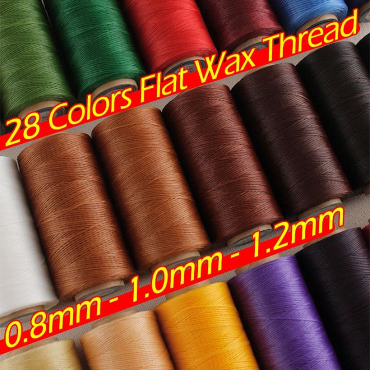 210D Flat Waxed Thread Polyester Leather Sewing String Braided