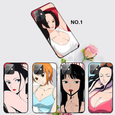 Casing หรับ iPhone 11 12 Mini X Xs XR Pro Max 6+ 6s+ 7+ 8+ 6 7 8 Plus 5 5s SE 2020 One Piece Sexy Girl Pattern Phone เคสโทรศัพท์ อ่อนนุ่ม TPU Black ปก