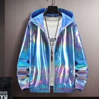 ✷♣ 2021 Summer Colorful Shiny Sunscreen Clothing for Men and Women Couples Thin Breathable Color Thin Jacket Trend Large Size