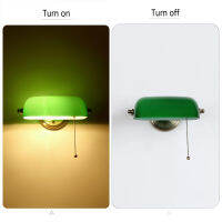 Retro traditional green banker wall lamp classical vintage white wall light LED E27 for bedroom living room corridor ho store