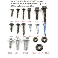 [HOT IUXKLKXLWSGH 551] 36PCS ผสมรถ Self Tapping สกรู Rivet โลหะ Fastener Nut M5 M6 M8สำหรับ Auto โลหะ Rivets