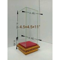 DEF กล่องใส่พระ #ตู้ครอบพระ# #กล่องพระ#ตู้พระ#กล่องครอบพระ#ตู้ใส่พระหน้ารถ#ที่ใส่พระ#ตู้กระจกครอบพระขนาด 4.5×4.5×11 นิ้ว กล่องเก็บพระเครื่อง  ตลับใส่พระ