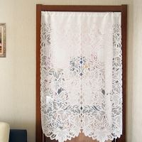 【HOT】☜■ French Cutwork Door Curtain Window Drape Valance Room Divider Embroidery Curtains 3 Sizes