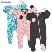 2/3Pcs Newborn Rompers Baby Cotton Pajamas Full Sleeves Zipper Jumpsuits 0-18 Months Clothes Infant Boy Girl Blanket Sleepers