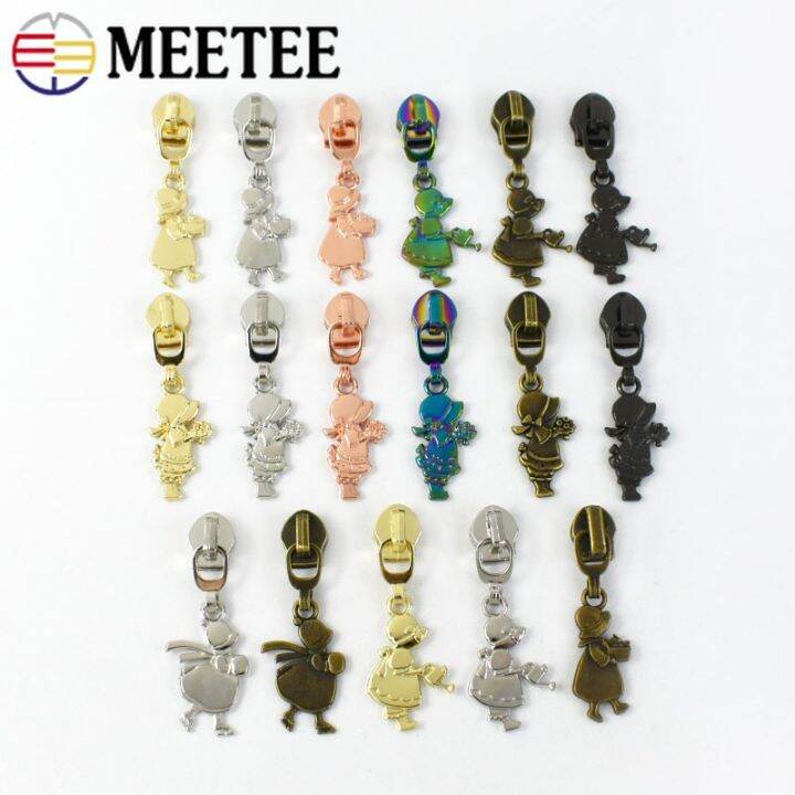 meetee-5-10-20pcs-5-zipper-sliders-for-nylon-zip-bag-decoration-zipper-pull-head-repair-kit-diy-sewing-replacement-accessories-door-hardware-locks-fa