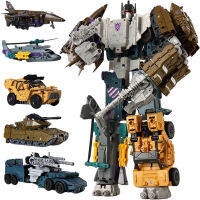 Dalam Stok ทรานฟอร์เมอร์ Haizixing ของเล่นคอมบิเนอร์ G1 5in1 Bruticus ถัง Wl กระเซ็นระเบิดรุ่น Tindakan Rajah Toleksi