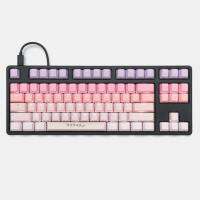 Taihao Sakura Michi Pbt ปุ่มกดยิงคู่สำหรับการเล่นเกม Diy คีย์บอร์ดแบบกลไกฝาหลัง Oem ไฟโปรไฟล์ผ่าน ISO UK