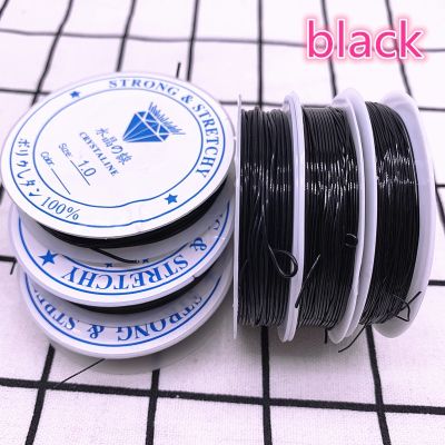 0.6 0.8 1.0mm Black Flexible Elastic Crystal Line Rope Cord for Jewelry Making Beading Bracelet Wire Fishing Thread Rope