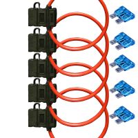 EE support  5Pcs 10 Gauge ATC Fuse Holder W/ FUSE IN-LINE AWG Wire Copper 12V Blade Universal Car Accessories  XY01 Fuses Accessories