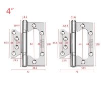 2ชิ้น1คู่ Aksesori Perabot 4 "5นิ้วฟรี Slotted ประตูแบบบานพับ Thicked เงียบ304สแตนเลสแม่