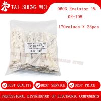 4250pcs 0603 SMD Resistor Kit 1/10W Assorted Kit 0R-10M 1 170valuesX 25pcs 4250pcs Sample Kit