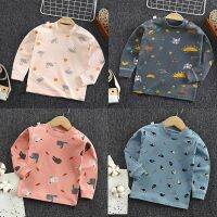 COD DTRUTYUYTUU LOK02969 Baby Girls Boys Blouse Tops Long Sleeve Cartoon Printed Cute Casual Fashion StayHome Sleepwear Tee 0-6 Years