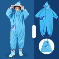 70-120cm Boys Girls Raincoat For Children Baby Waterproof Rain Cover Coat 3D Cartoon Kids Poncho Playing Suit One-piece