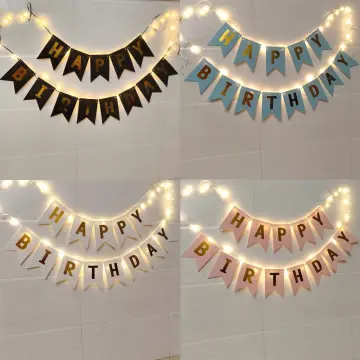 Happy Birthday Banner Macaron Candy Pastel Garland Bunting Boy Girl Baby  Shower 1st Birthday Pastel