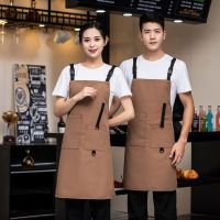 Apron Canvas Waterproof  Antifouling Wear-resistant Home Kitchen Bake Cafe Flower Shop Pet Shop Work Clothes Wholesale Custom Aprons