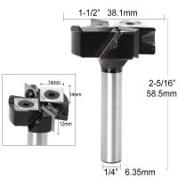 1PC 6.35mm Shank 6mm Router Bit พร้อมเครื่องตัดมิลลิ่งซีเมนต์คาร์ไบด์งานไม้บิตแทรกสไตล์สปอยเลอร์บอร์ดเจาะแบบถอดเปลี่ยนได้