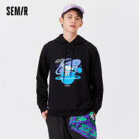 Semir เสื้อคู่ฤดูใบไม้ร่วงใหม่หลวมคู่สไตล์ Tide ยี่ห้อการ์ตูน Hooded Top Hoodie MenS Top TideTH