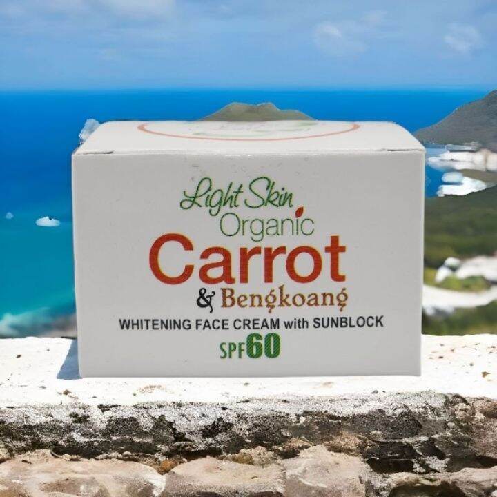 LightSkin Carrot Whitening Face Cream with Sunblock spf60 with free
