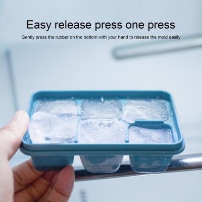 Ice Cube Mould Big Square Ice Tray Silicone Ice Maker Mold Whiskey Hockey Cocktail Diy Bar Pub Wine Ice Blocks Maker Model Ice Maker Ice Cream Moulds