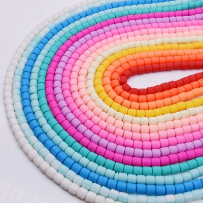 【CW】♚๑♘  New 6mm 60pcs/lot Color Polymer Clay Beads Tube Spacer Jewelry Making Accessory
