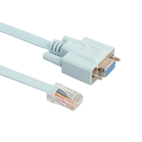 USB คอนโซลเคเบิ้ล RJ45 Cat5อีเธอร์เน็ตไปยัง Rs232 DB9 COM พอร์ตอนุกรมหญิงแบบโรลโอเวอร์เราเตอร์เครือข่ายอะแดปเตอร์เคเบิ้ลสีฟ้า