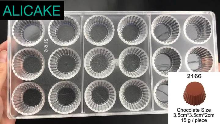 3D Cupcake Polycarbonate Chocolate Mold