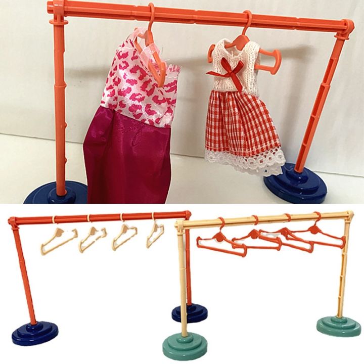 yf-1set-racks-wardrobe-drying-bedroom-accessories-hangers-organizer-for-dollhouse