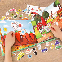 เด็ก Montessori การศึกษายุ่งหนังสือการเรียนรู้สัตว์ตัวเลขจับคู่เกมปริศนาวางหนังสือของเล่นสำหรับเด็กวัยหัดเดิน1-3-5ปี