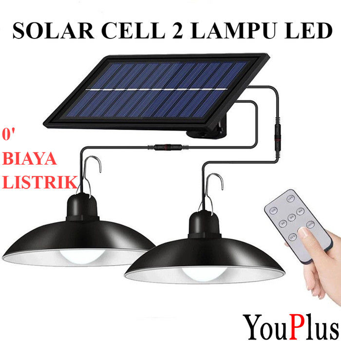 LAMPU SOLAR OUTDOOR / LAMPU SOLAR BOHLAM 2 LAMPU / LAMPU TENAGA ...