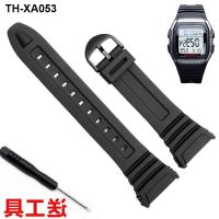 Resin strap suitable for CASIO male and female electronic watch W-96H 1 9A rubber