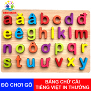 Đồ Chơi Trẻ Em Bảng Chữ Cái Tiếng Việt Viết Thường Bằng Gỗ Benrikids Cho