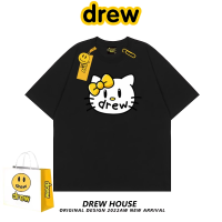 Drew เสื้อยืดแขนสั้นลายเฮลโลคิตตี้,สำหรับผู้ชายและผู้หญิงเสื้อแขนสั้นทรงหลวม