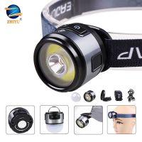 ஐ► 4 IN 1 Mini Multifunction XPG COB Headlamp Rechargeable USB C Cap Clip With Strong Magnet Headlight For Outdoor Fishing Camping