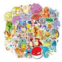 เด็ก Toy Store 50 Pcs ที่แตกต่างกัน Pokemons Pikachu สติกเกอร์สำหรับกระเป๋าเดินทางสเก็ตบอร์ดโทรศัพท์แล็ปท็อป Moto จักรยานผนังกีตาร์สติกเกอร์กันน้ำของเล่น