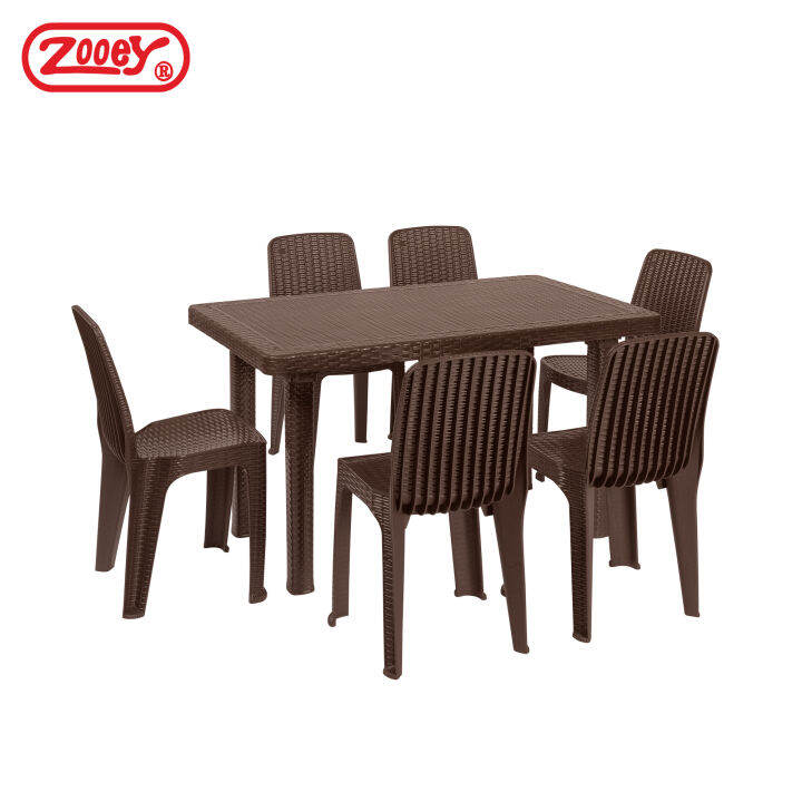 Zooey Rattan Dining Set 6Seater Stock No. 748 (Tables& Chairs) Lazada PH