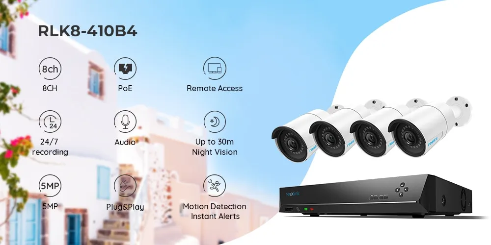 reolink 4mp 8ch poe video surveillance system