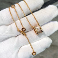 Baojia Small Waist Necklace Female Rose Gold 925 Silver 2022 New Light Luxury Design Sense Internet Celebrity Full Diamond Clavicle Chain