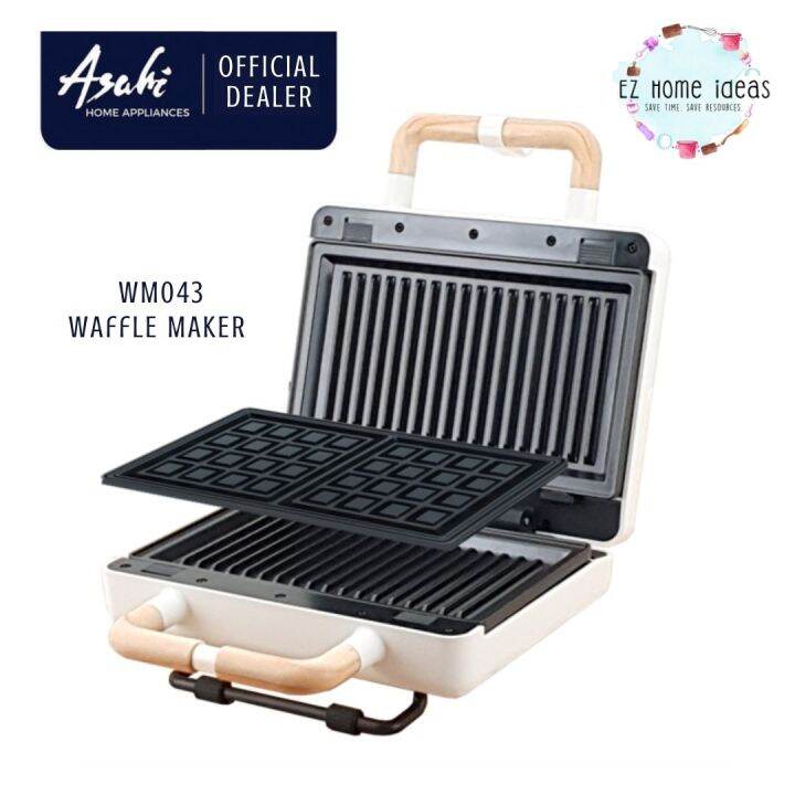 Asahi Waffle & Panini Maker, Interchangeable (WM043) Lazada PH