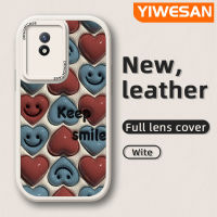 YIWESAN เคสสำหรับ VIVO Y02 Y02A Y11 2023 Y01 Y11S Y30G การ์ตูนน่ารัก3D รักลูกอมดีไซน์ใหม่กันกระแทกเคสแฟชั่นฝาหลังเคสใส่โทรศัพท์หนังซิลิโคนนิ่มฝาครอบเลนส์แบบเต็มเคสป้องกันกล้อง