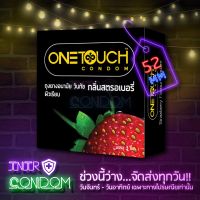 Onetouch Strawberry วันทัช สตรอเบอรี่ ถุงยางอนามัย ขนาด 52 มม. กลิ่นสตรอเบอรี 1 กล่อง บรรจุ 3 ชิ้น