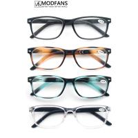 【LZ】㍿✕✇  MODFANS-Óculos de Leitura para Homens e Mulheres Leitores De Óculos Moldura De Design De Tinta Quadrada Desgaste Confortável Inquebrável Rebite De Sliver