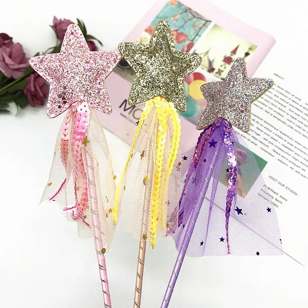 Bloomhd 1pc Cute Five Pointed Star Fairy Wand Magic Stick Girl Party Princess Favors Diy Decorations Lazada Singapore